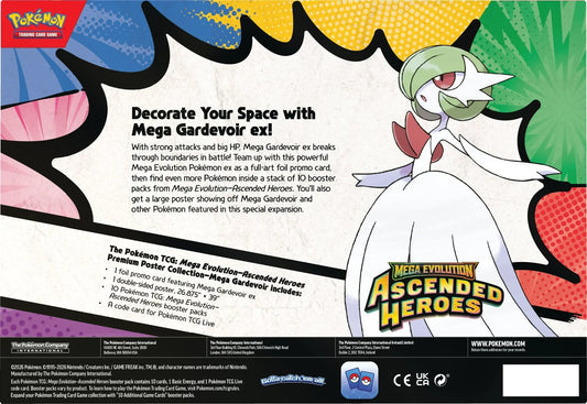 Pokémon TCG: Mega Evolution - Ascended Heroes: Mega Gardevoir Premium Poster Collection