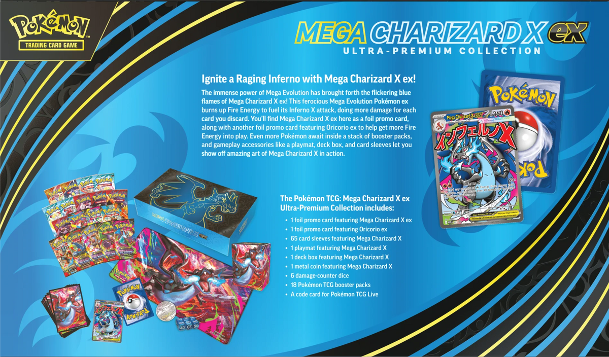 Pokémon TCG: Mega Charizard X ex Ultra - Premium Collection