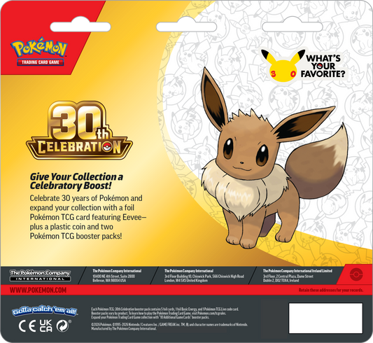 Pokémon TCG: 30th Celebration: 2 - Pack Blister