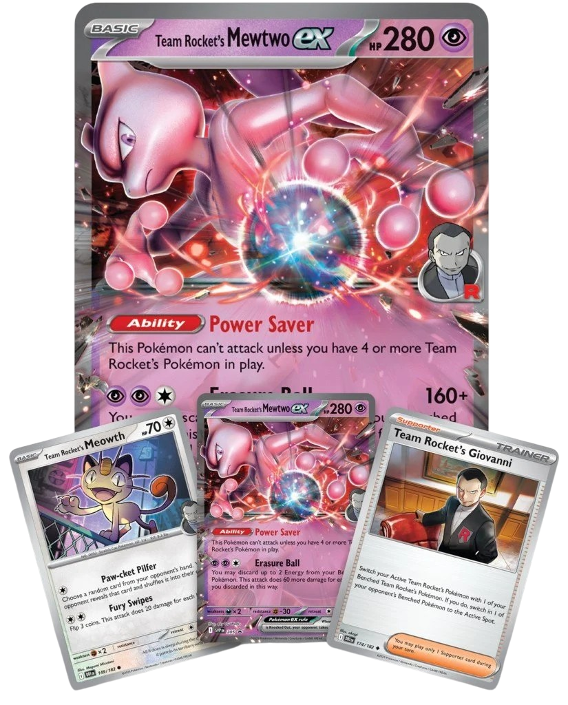 Pokémon TCG: Team Rocket's Mewtwo ex Box