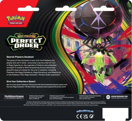 Pokémon TCG: Mega Evolution - Perfect Order - 3 - pack Blister - Chikorita