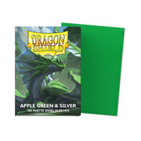 Dragon Shield Apple Green & Silver Sleeves (100pcs.)