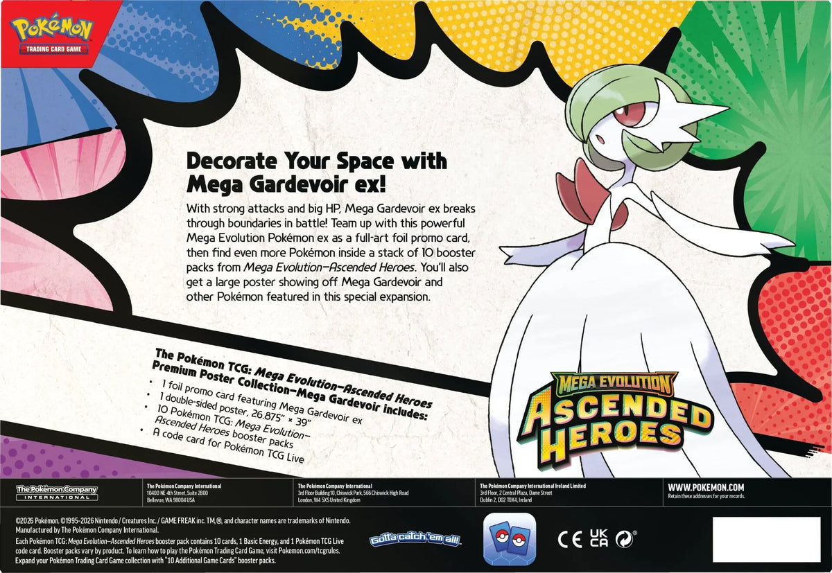 Pokémon TCG: Mega Evolution - Ascended Heroes: Mega Gardevoir Premium Poster Collection
