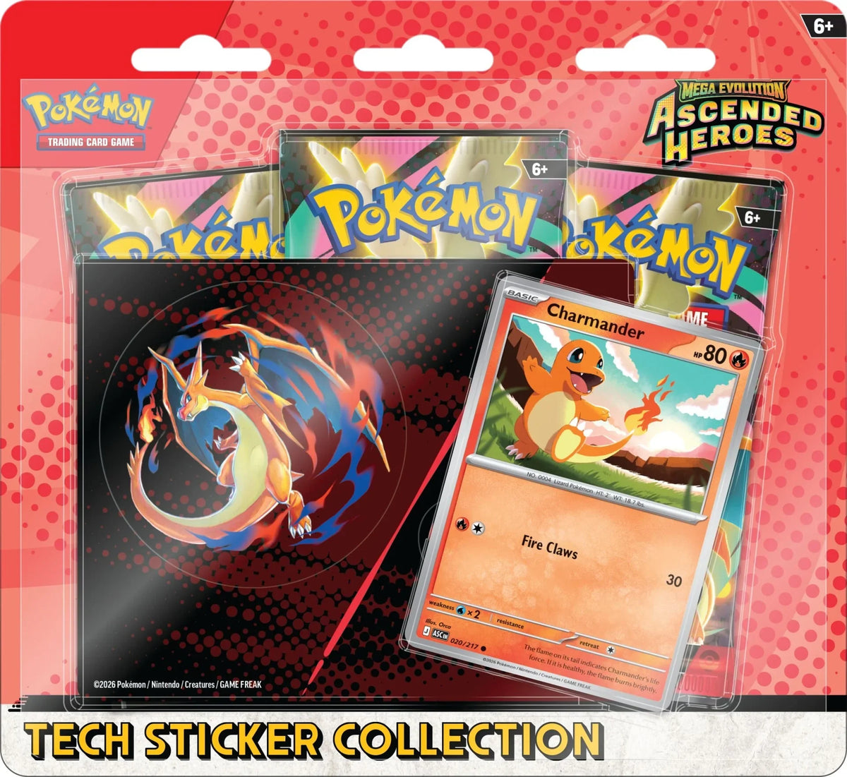 Pokémon TCG: Mega Evolution - Ascended Heroes: Charmander Tech Sticker Collection
