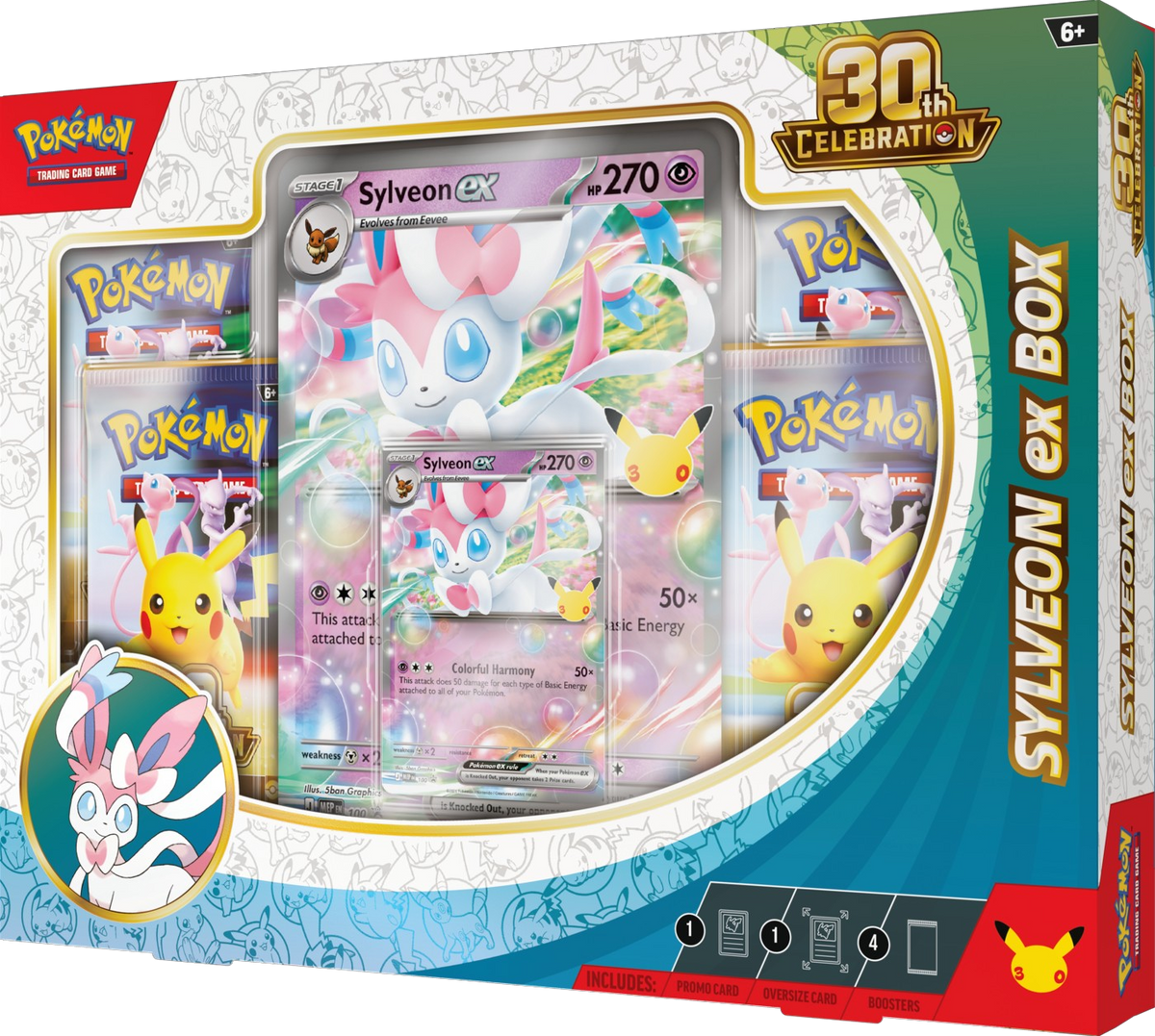 Pokémon TCG: 30th Celebration ex Box - Sylveon ex
