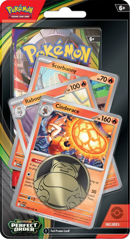 Pokémon TCG: Mega Evolution - Perfect Order - Checklane Blister - Cinderace