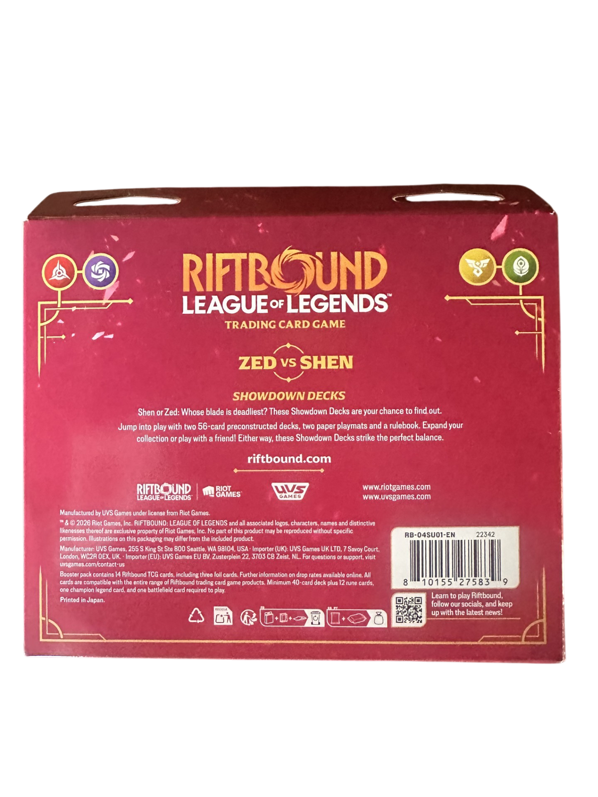 Riftbound: Vendetta - Showdown Decks: Zed vs Shen