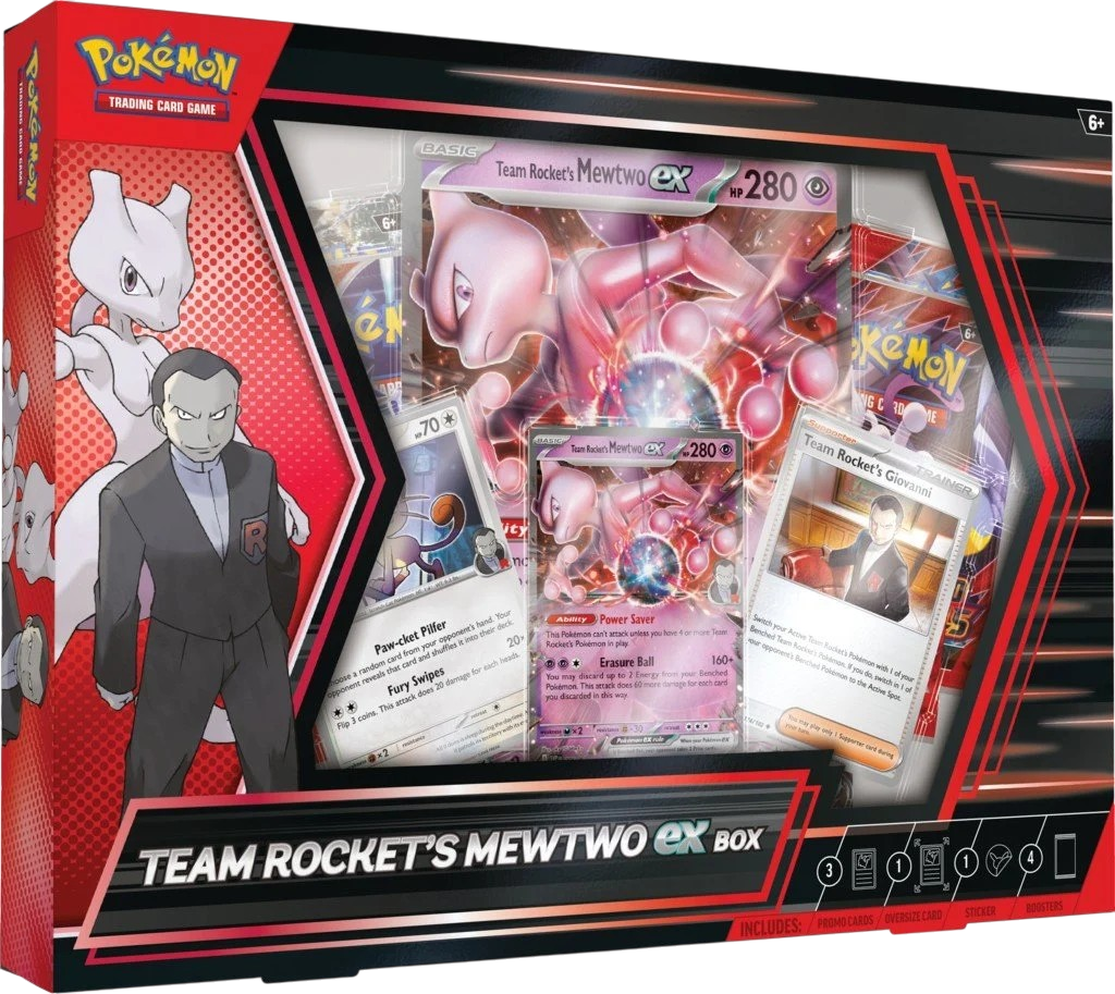 Pokémon TCG: Team Rocket's Mewtwo ex Box